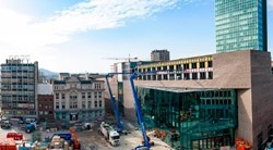 panorama du chantier rive gauche à charleroi